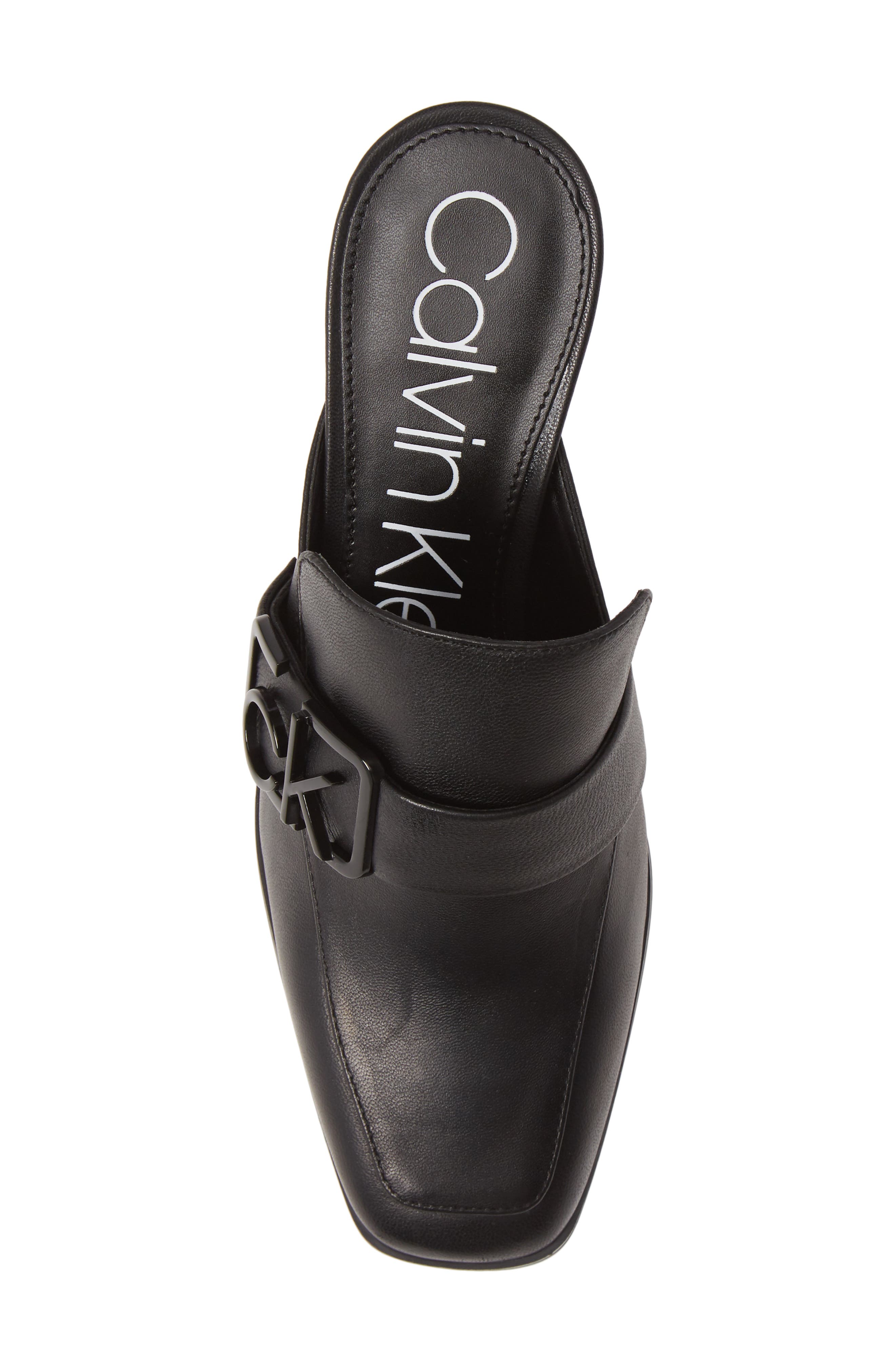 Calvin Klein Dacy Logo Buckle Loafer Mule, Alternate, color, 