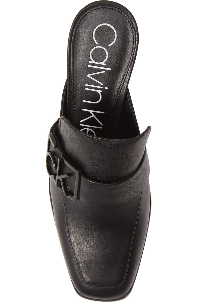 Calvin Klein Dacy Logo Buckle Loafer Mule, Alternate, color,