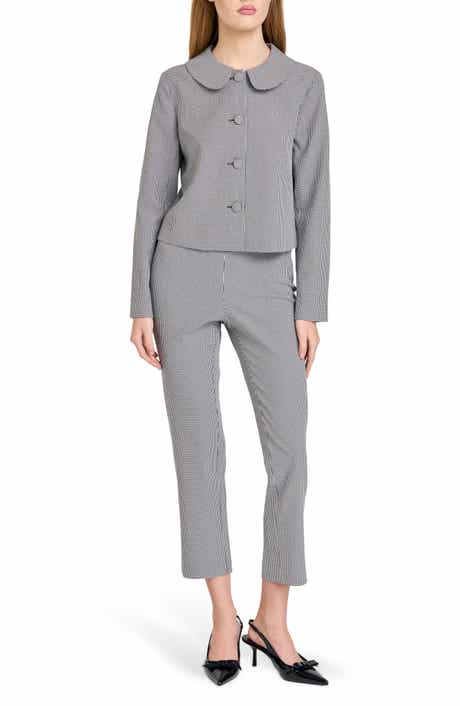 Melina Houndstooth Crop Pants