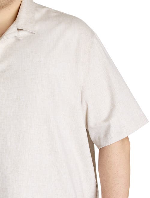 Oak Hill By Dxl Big & Tall Linen-blend Sport Shirt