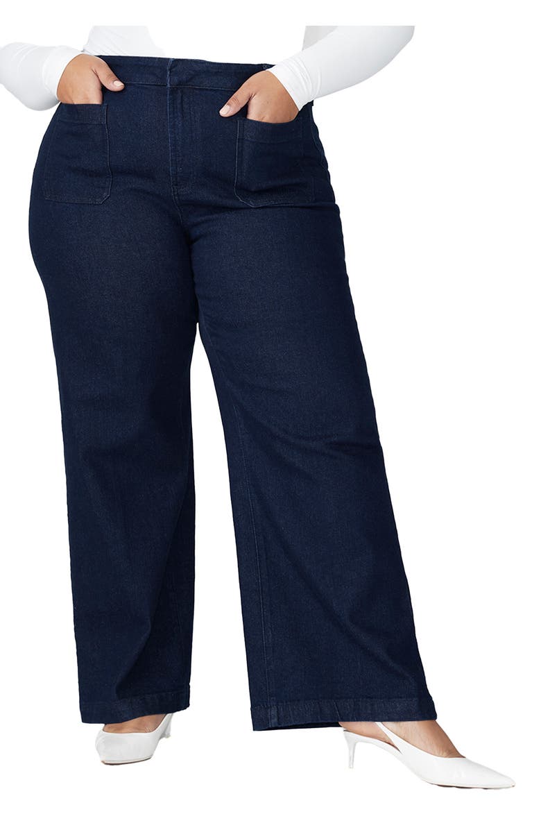 ELOQUII The Trouser Jean, Main, color, Indigo Rinse