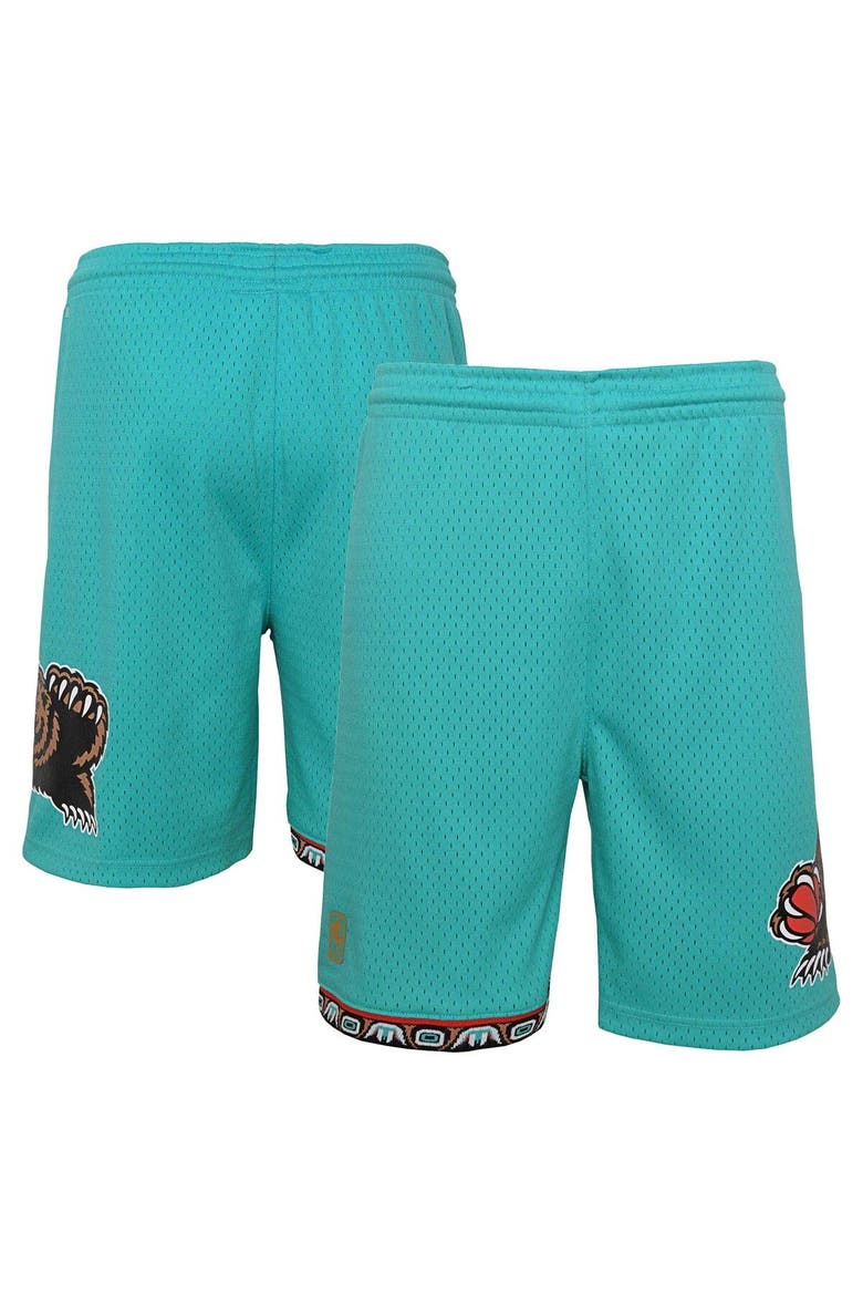Youth Mitchell & Ness Turquoise Vancouver Grizzlies Hardwood Classics Swingman Shorts, Main, color, Turquoise