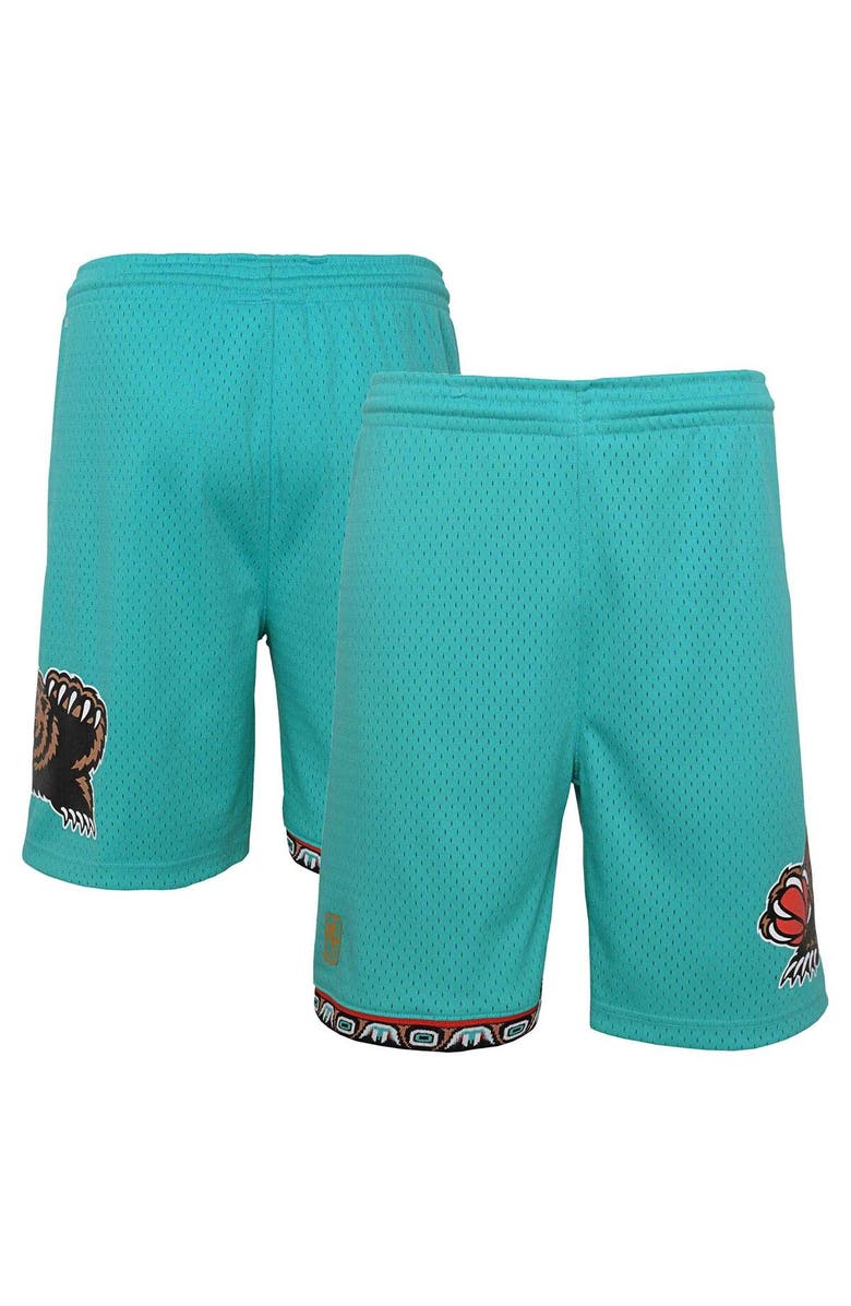 Mitchell & Ness Youth Mitchell & Ness Turquoise Vancouver Grizzlies Hardwood Classics Swingman Shorts, Main, color, Turquoise