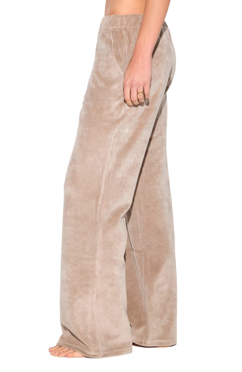 Spiritual Gangster Mauve Velour Sweatpants, Alternate, color, Moon Rock