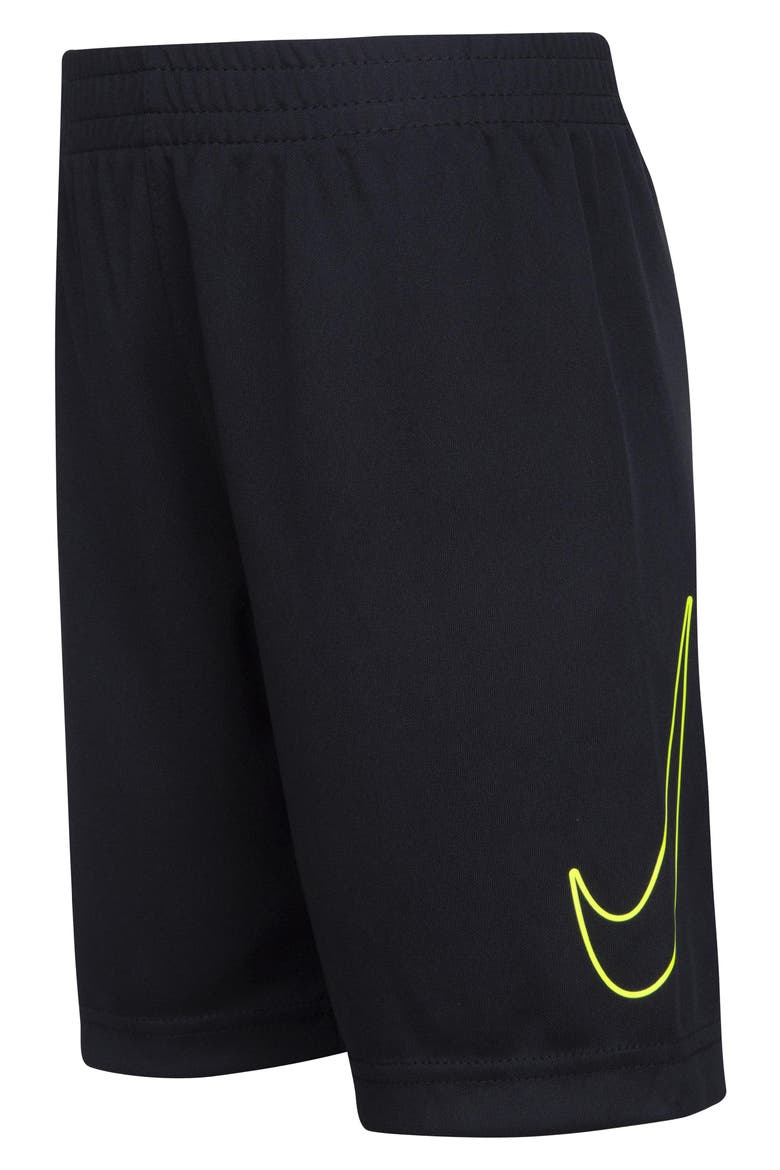 Kids' Dri-FIT T-Shirt & Shorts Set, Alternate, color, BLACK