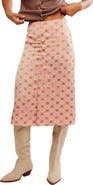 Free People Analise Polka Dot Button-Up Midi Skirt