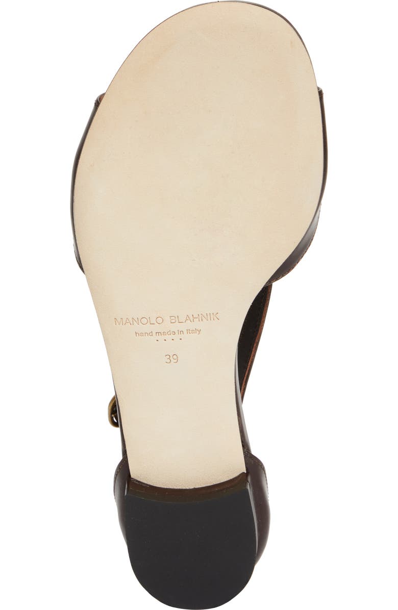 Manolo Blahnik Theodo Flat, Alternate, color, Dark Brown