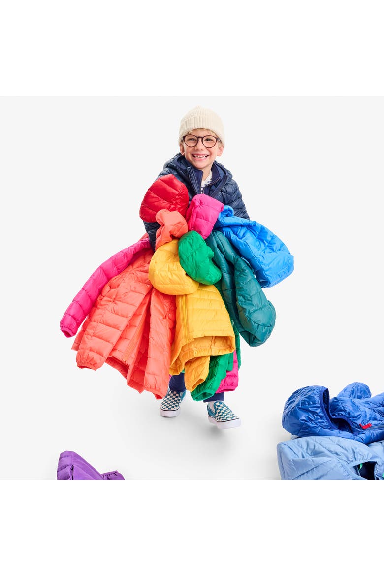 Kids Lightweight Puffer Jacket, Alternate, color, Mustard