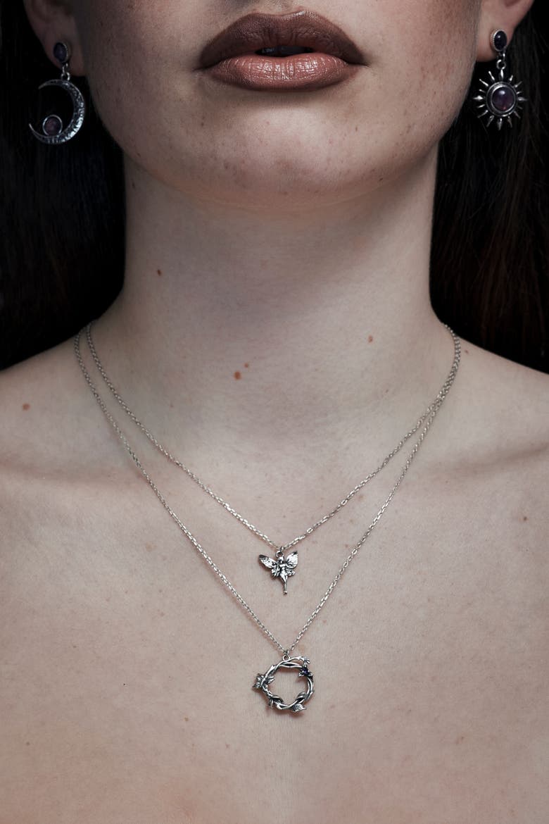 Maypole Sterling Silver Fairy Necklace, Main, color, Silver