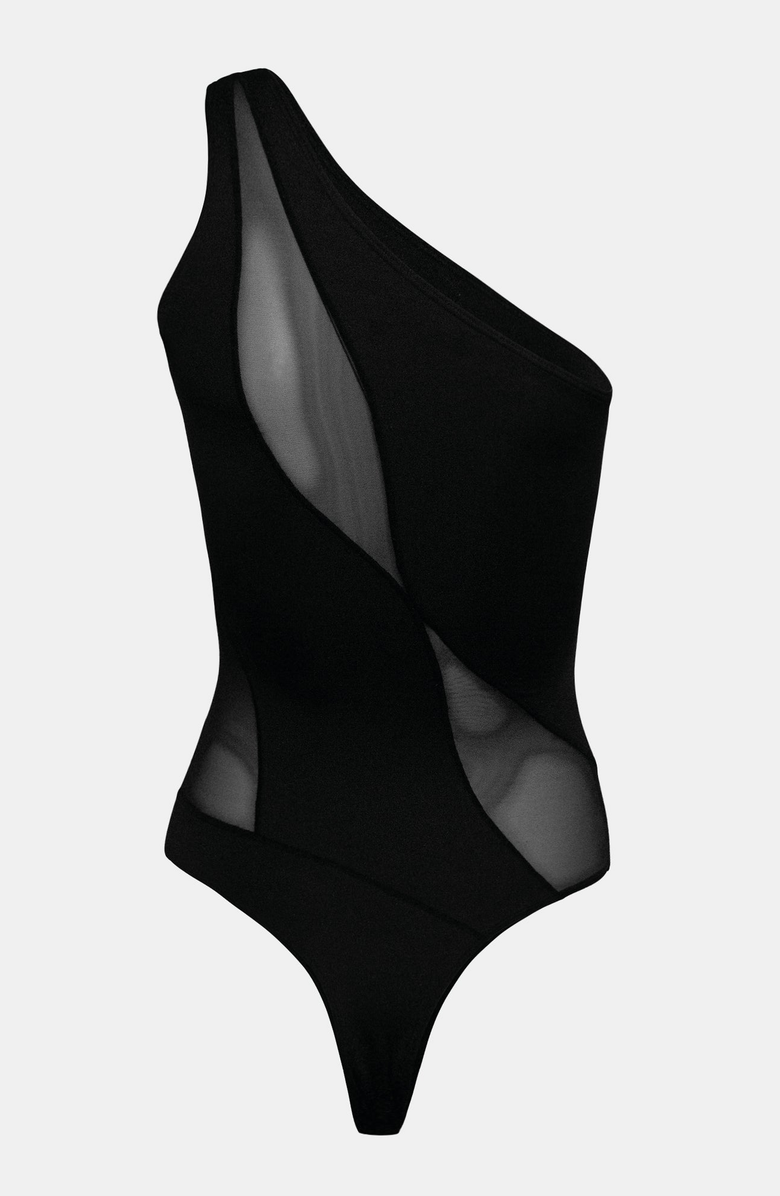 OW Collection CURVE Bodysuit, Alternate, color, Black