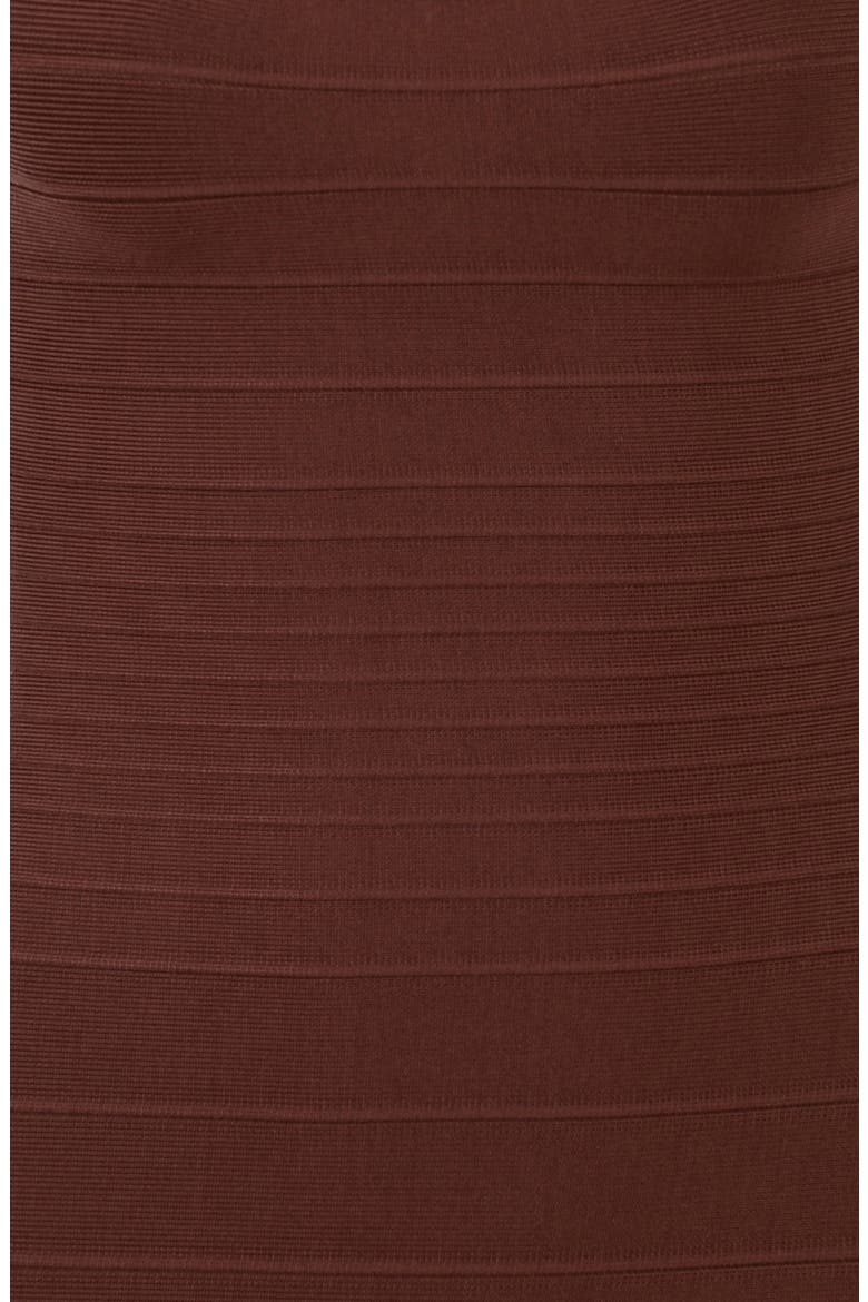 The Silhouette Halter Neck Bandage Minidress, Alternate, color, CHOCOLATE