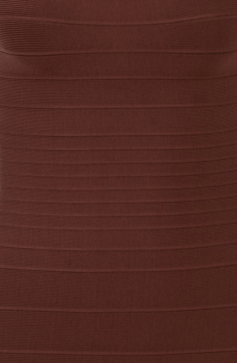 HOUSE OF CB The Silhouette Halter Neck Bandage Minidress, Alternate, color, Chocolate