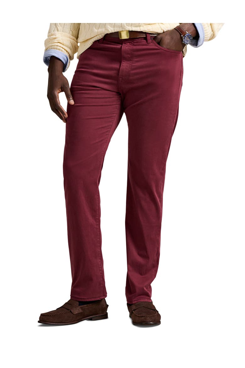 Stretch 5-Pocket Pants, Main, color, RED WINE