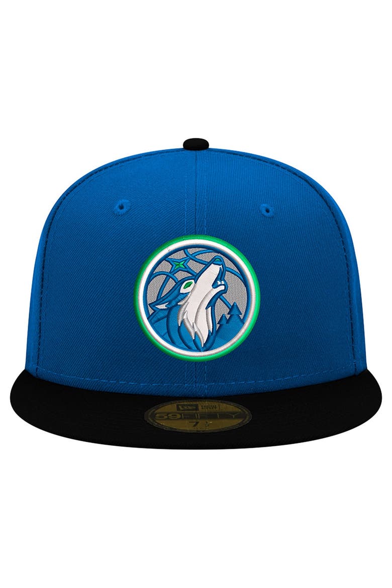Men's New Era Blue/Black Minnesota Timberwolves 59FIFTY Fitted Hat, Alternate, color, Blue