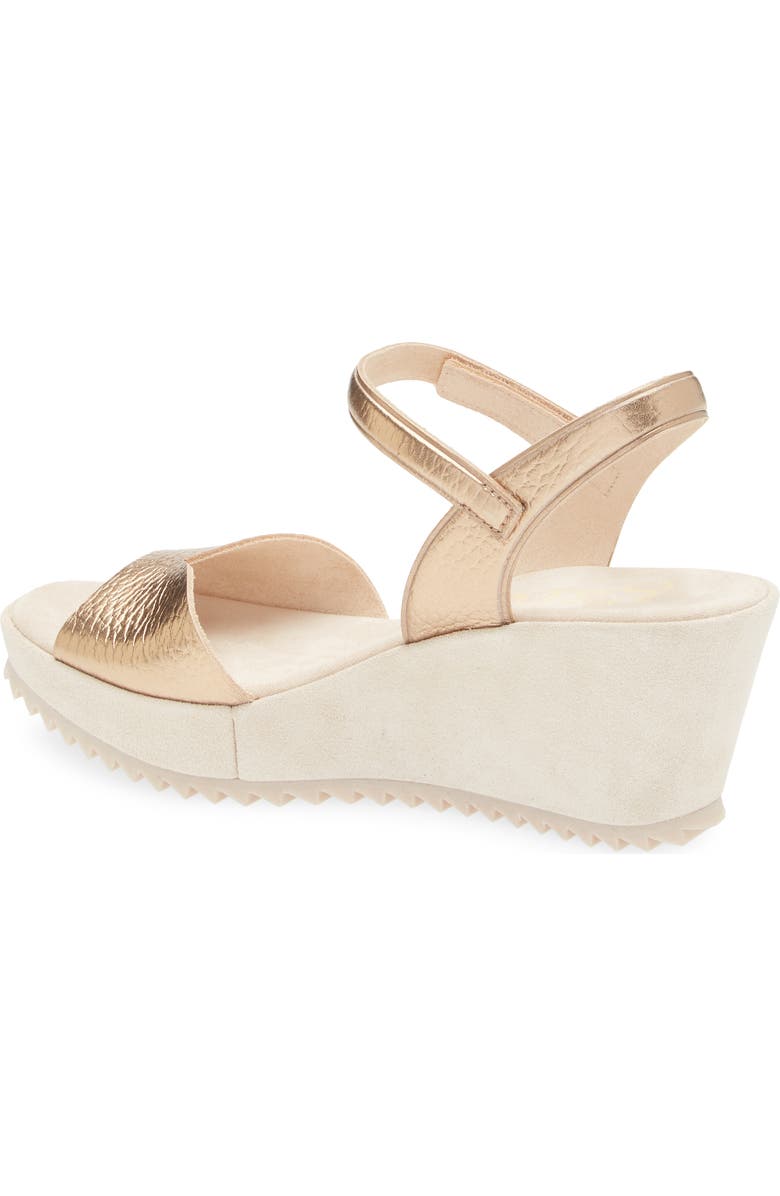 Pedro Garcia Fantina Platform Wedge Sandal, Alternate, color, Cava Cervo Lame