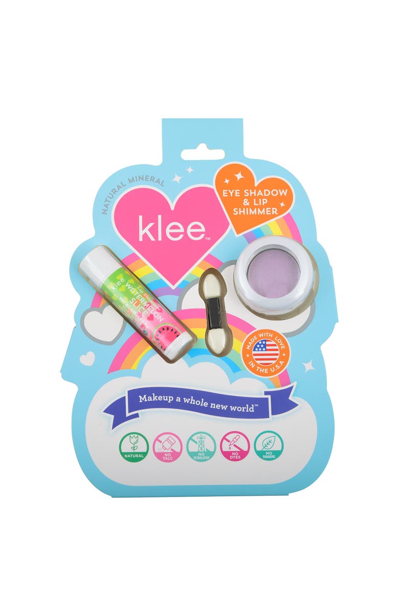 Klee Naturals Lilac Sparkles - Kids' Eye Shadow and Lip Shimmer Set, Alternate, color, Purple