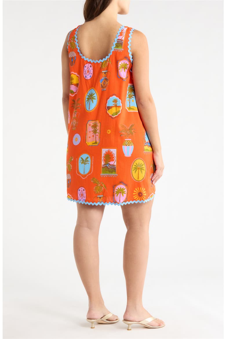 Maury Postcard Auriel Shift Minidress, Alternate, color, RED PINK MULTI