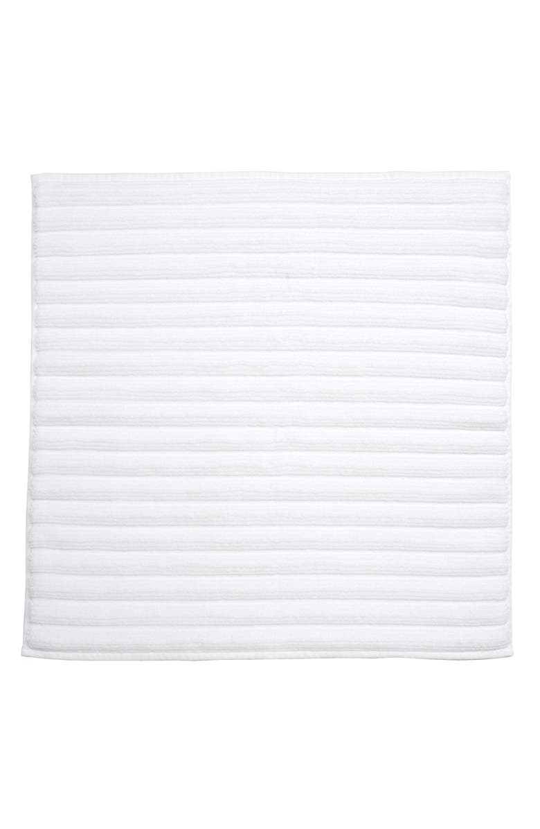 The White Company Ribbed Hydrocotton Square Bath Mat, Main, color, 