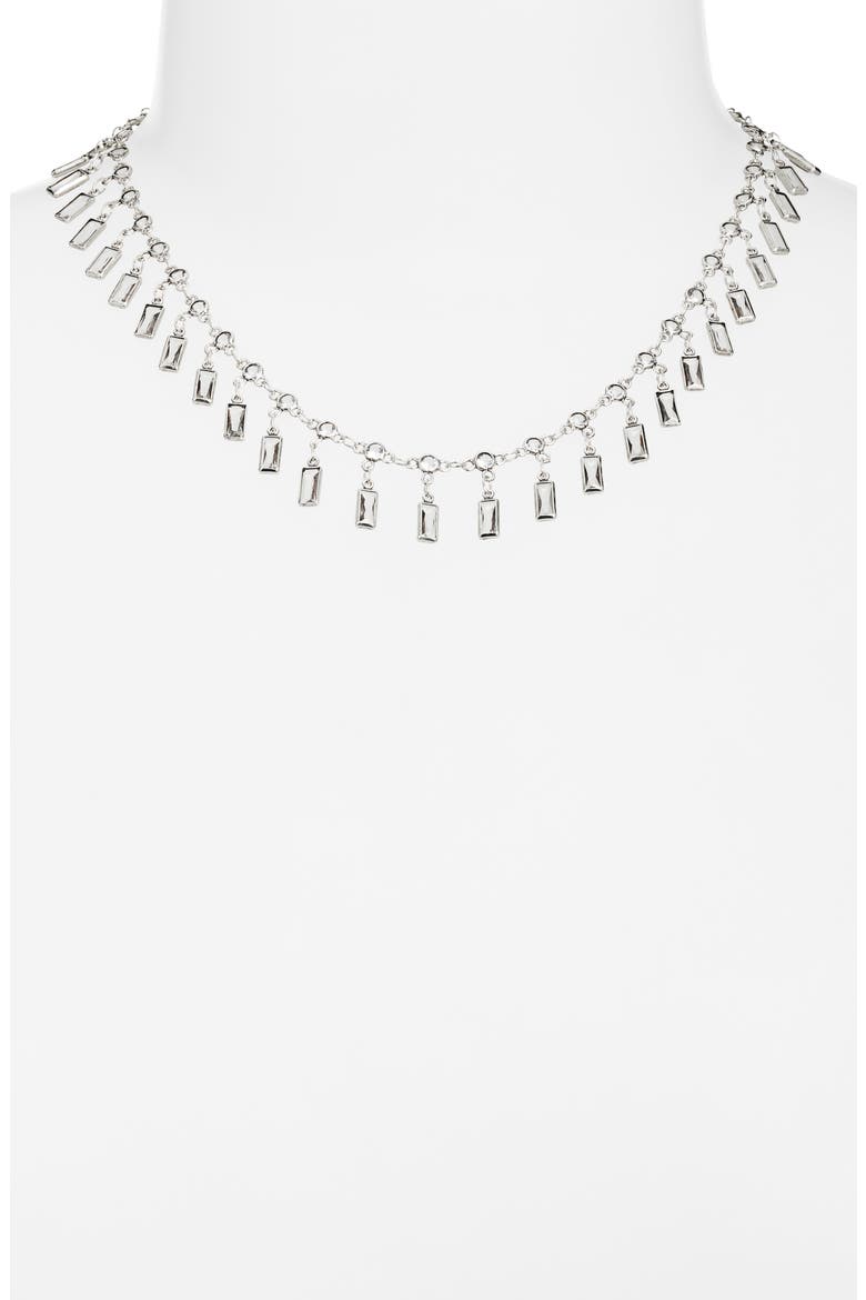 Night Sky Cubic Zirconia Necklace, Alternate, color, SILVER