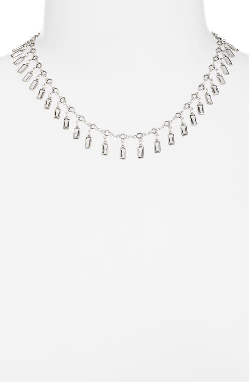 Child Of Wild Night Sky Cubic Zirconia Necklace In Silver