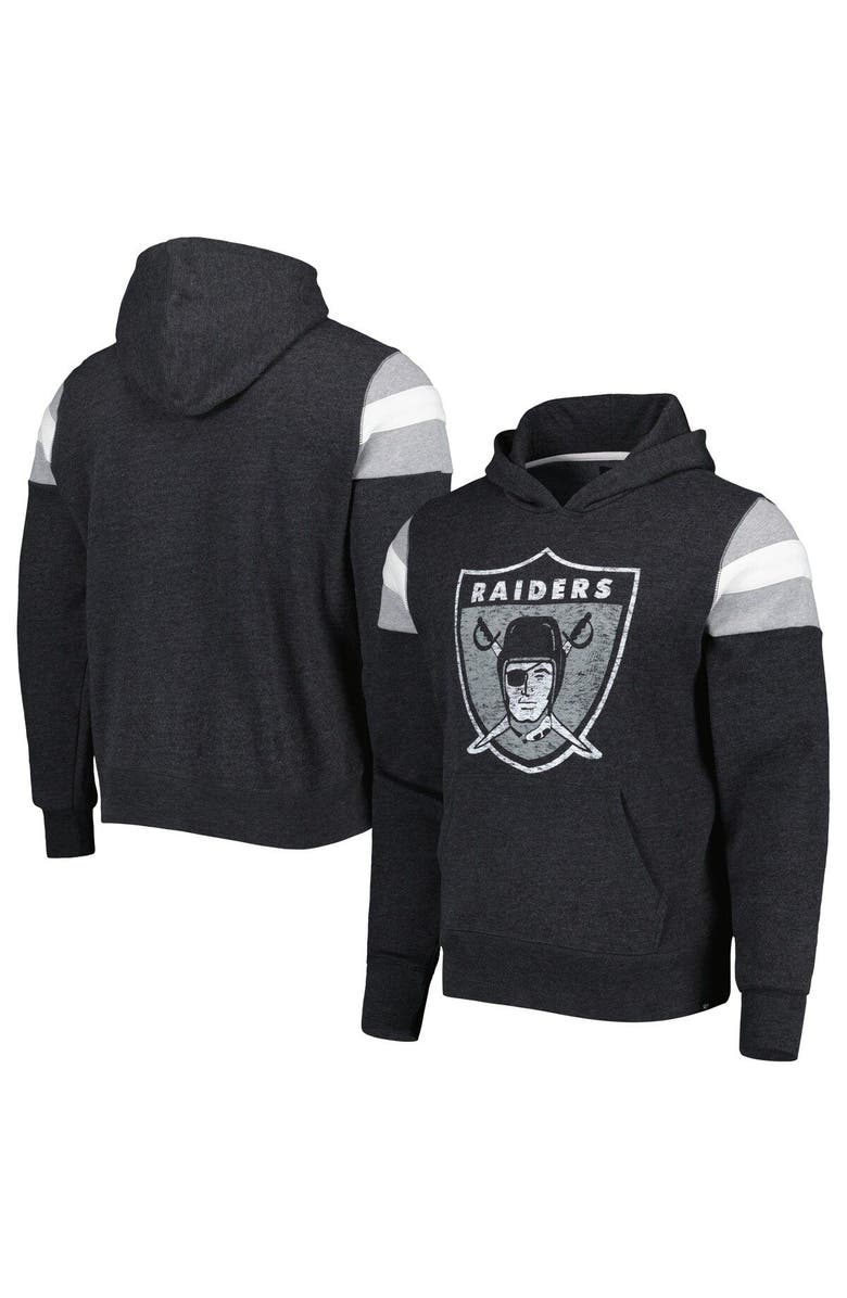'47 Men's '47 Black Las Vegas Raiders Legacy Premier Nico Pullover Hoodie, Main, color, Black
