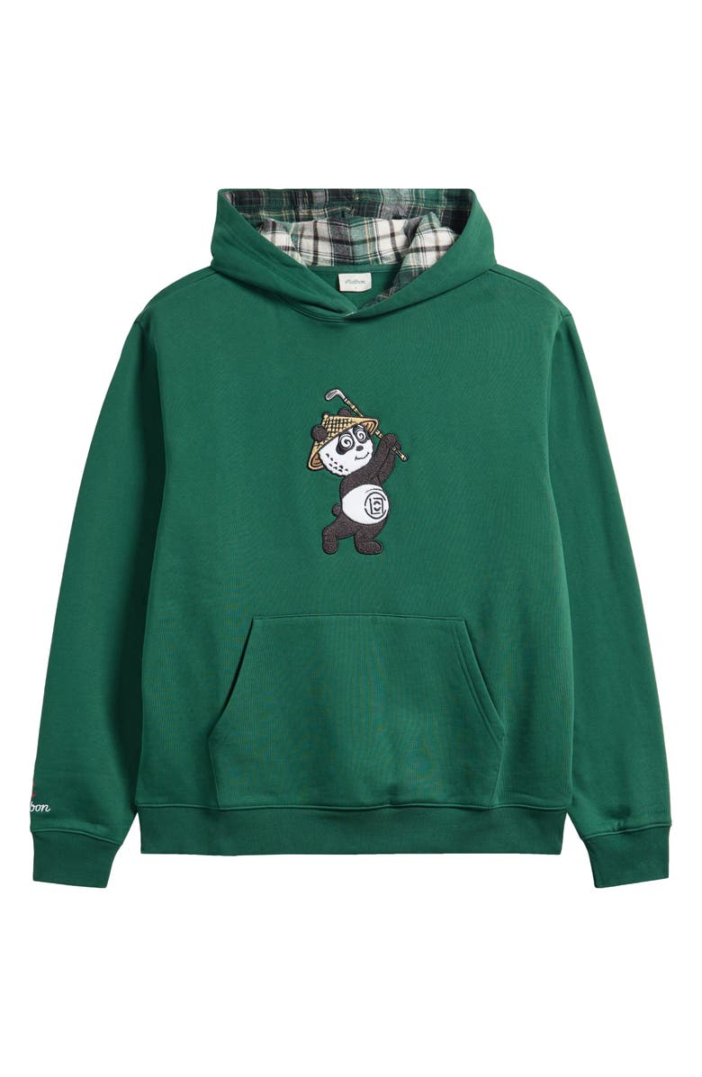 Malbon Golf Fesque Clout Cotton Hoodie, Alternate, color, Green