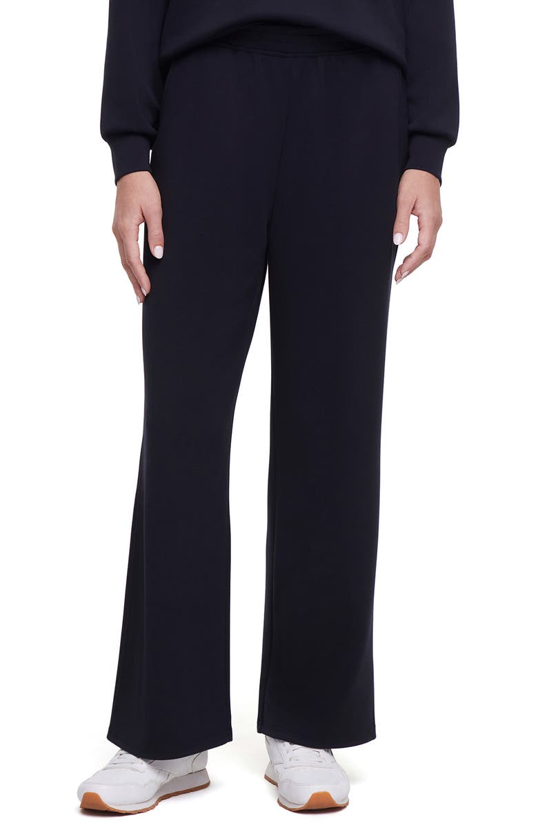Three Dots Lana Straight Leg Sweatpants, Alternate, color, Black Beauty
