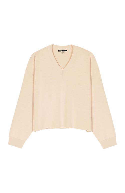 Maje Wool Blend V-neck Sweater In Beige