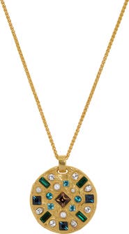 Reiss Skye Crystal Coin Pendant Necklace