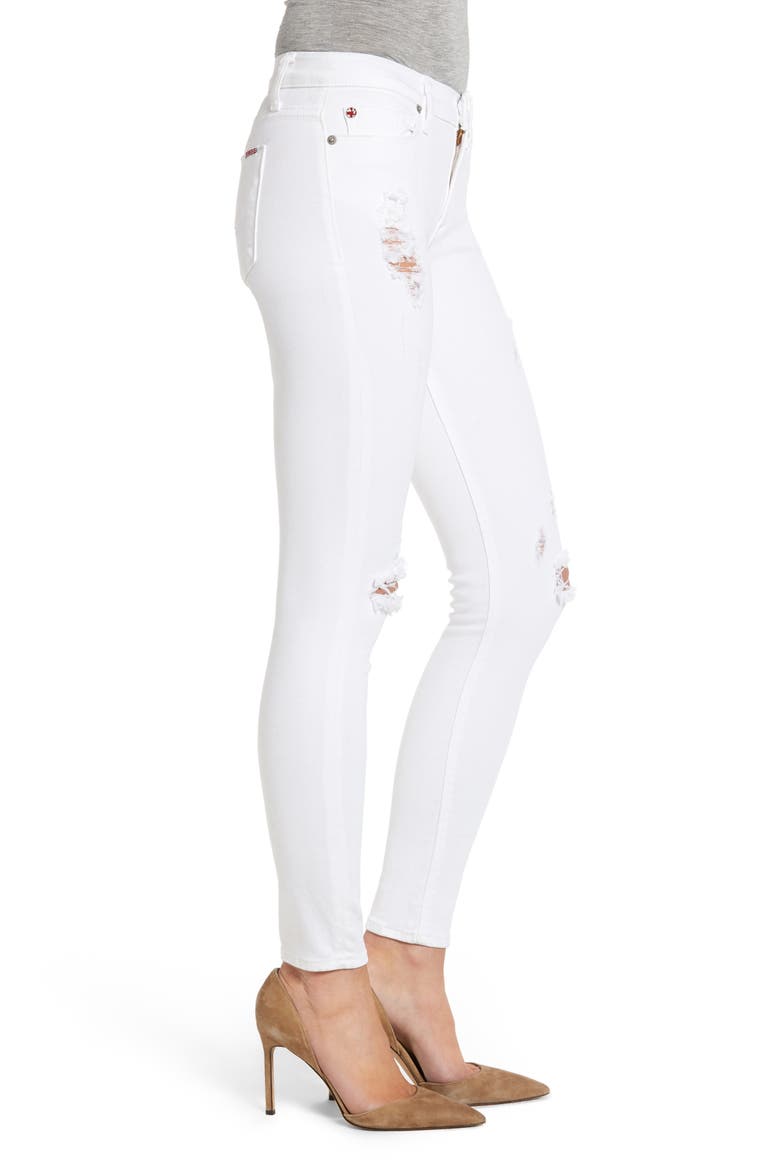 Hudson Nico Ripped Ankle Super Skinny Jeans, Alternate, color, STRIFE