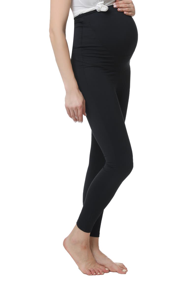 Max Belly Support Maternity Leggings, Alternate, color, BLACK