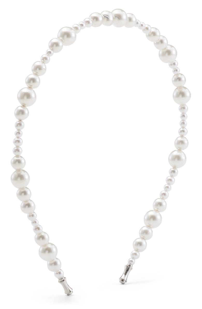 LELET NY Josephine Pearl Headband, Main, color,