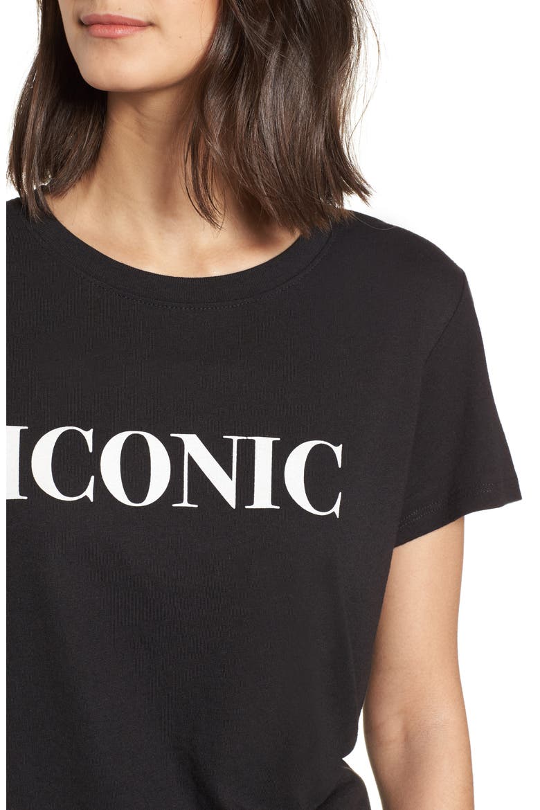 Iconic Slouched Graphic Tee, Alternate, color, BLACK