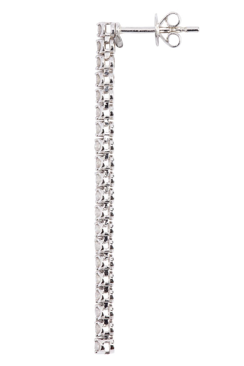 Audrey Linear Diamond Earrings (Nordstrom Exclusive), Alternate, color, WHITE GOLD/ DIAMOND