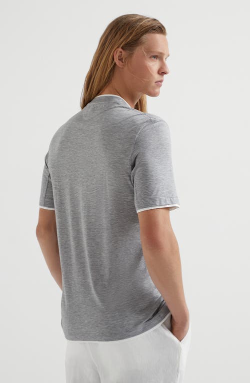 Brunello Cucinelli Layered Crew-neck T-shirt In Grey