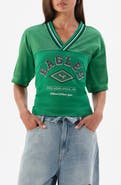 Off Season San Francisco 49ers Graphic V-Neck Lace Back T-Shirt