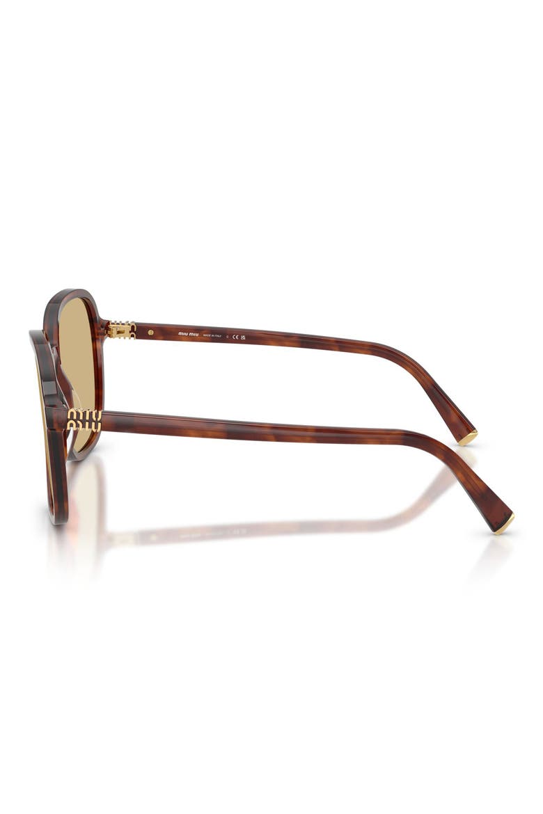 58mm Polarized Pillow Sunglasses, Alternate, color, STRIPED TOBACCO / YELLOW
