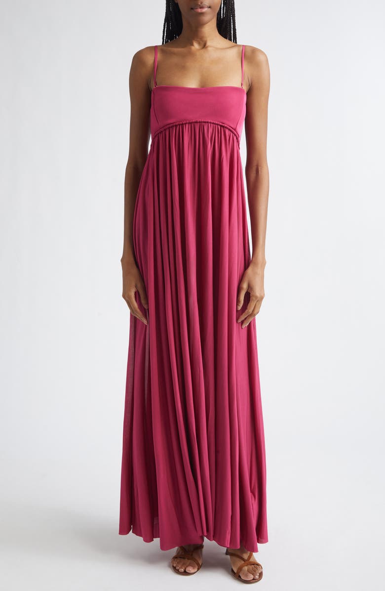 Zimmermann Luna Jersey Bandeau Gown, Main, color, Fuchsia