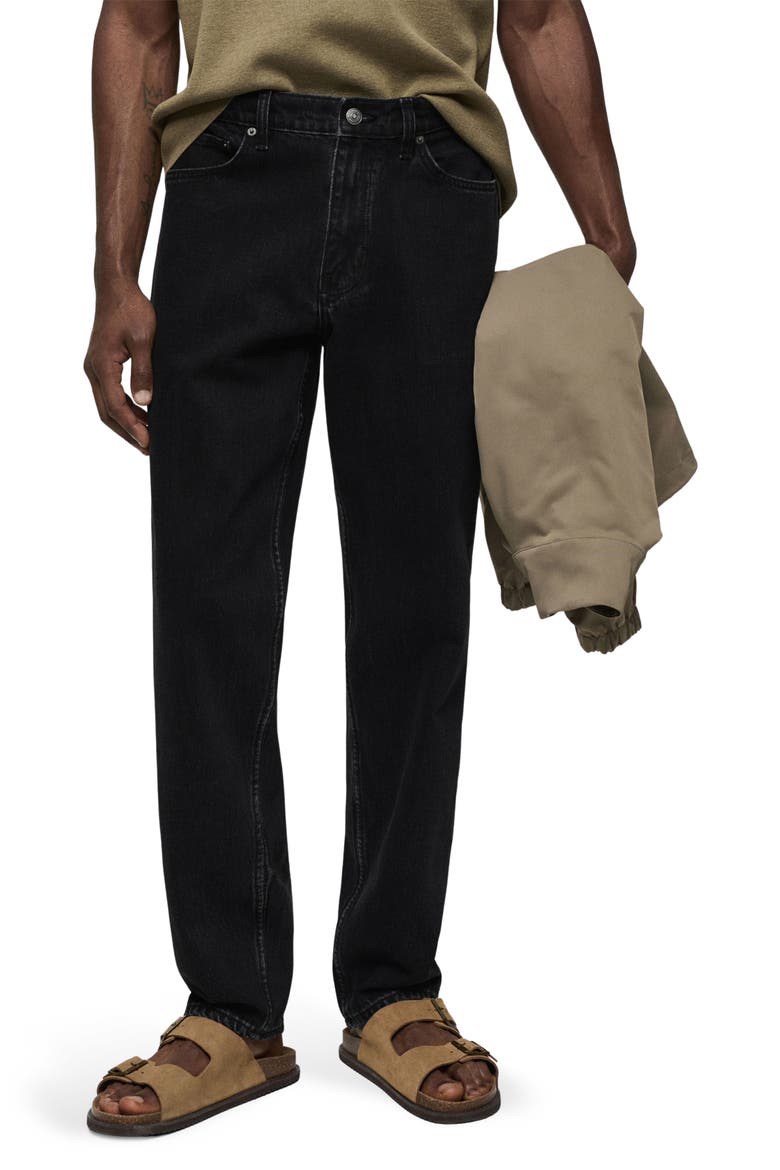 Bob Straight Leg Jeans, Main, color, BLACK DENIM