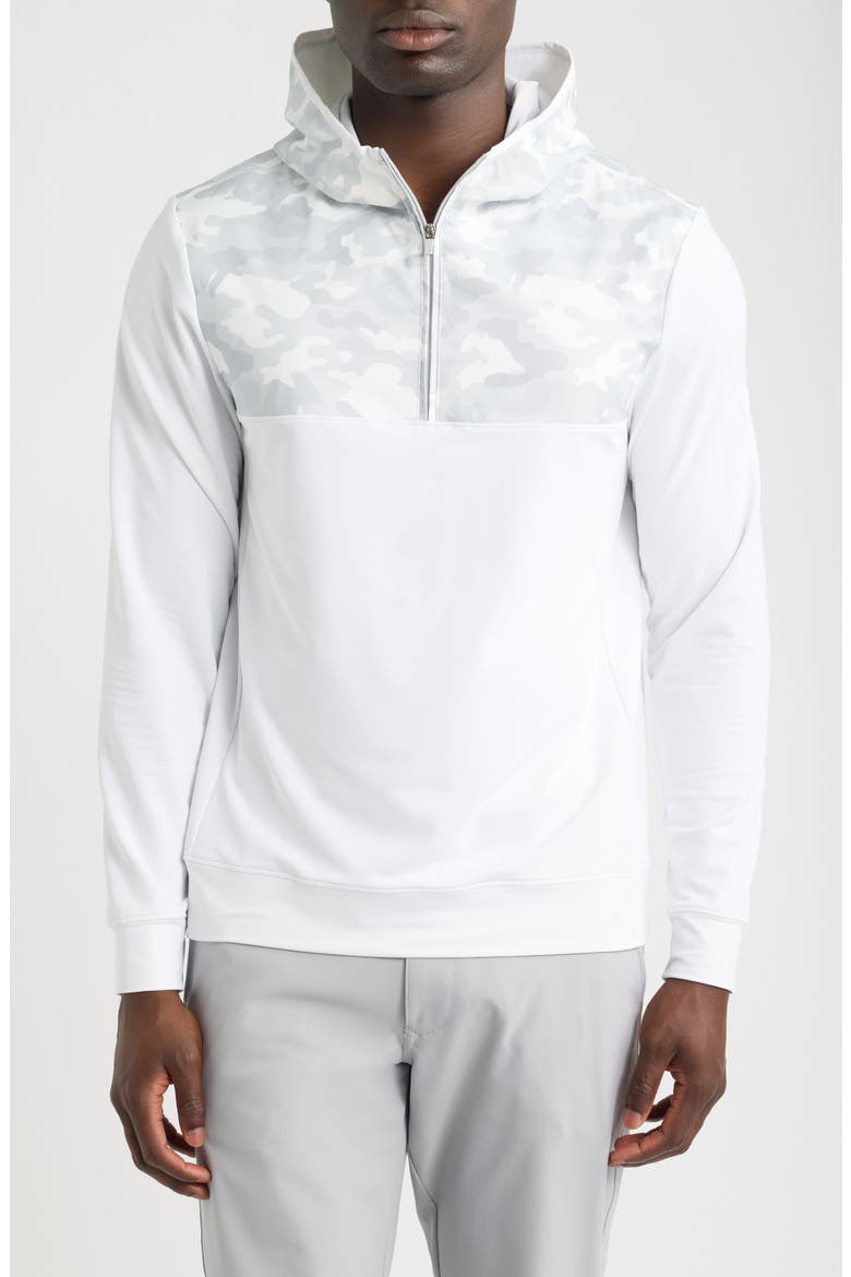 Camo Quarter Zip Hoodie, Main, color, SNOW CAMO