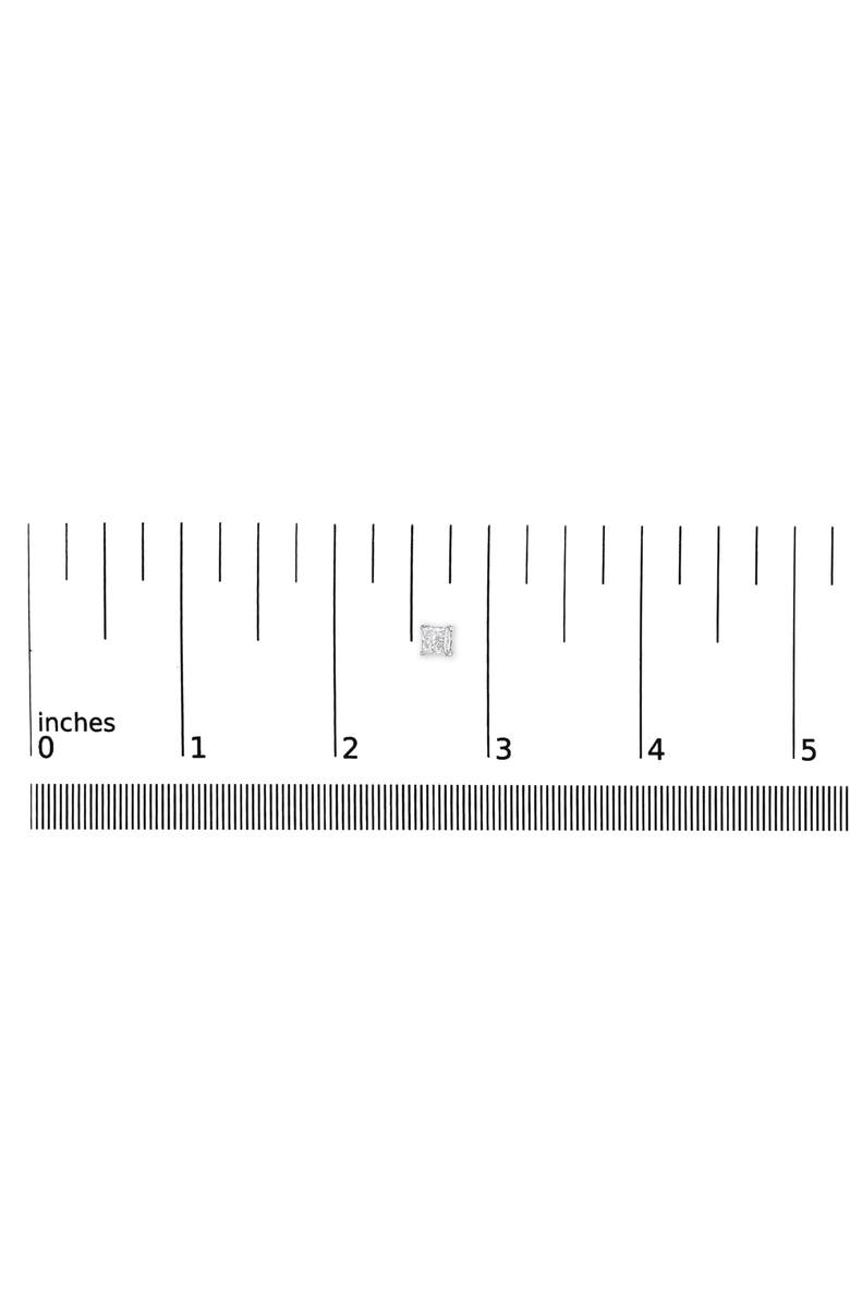 Haus of Brilliance 14K White Gold 1.0 Ct Princess Lab Grown Diamond Solitaire Stud Earrings, Alternate, color, White