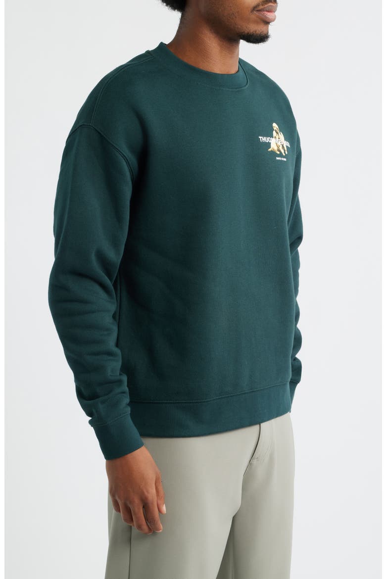 Thugs Need Hugs Graphic Sweatshirt, Alternate, color, PINE