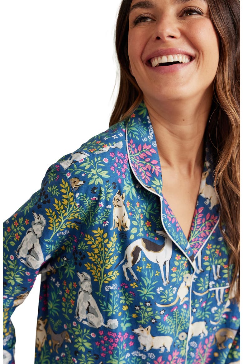 Long PJ Set, Alternate, color, Indigo