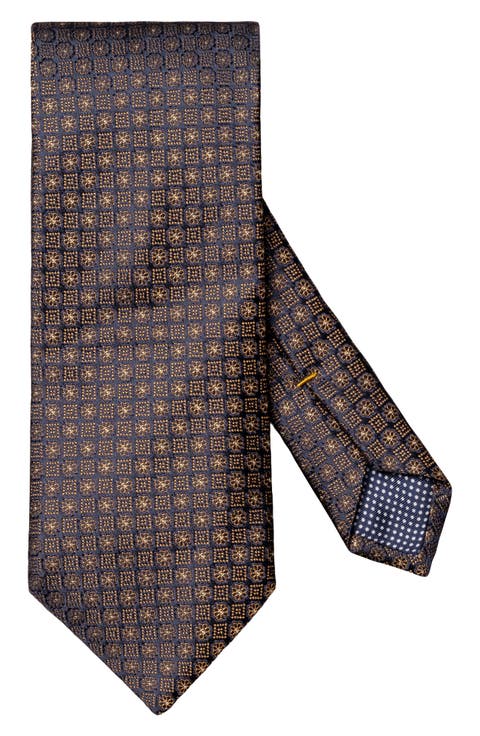 Medallion Woven Silk Tie