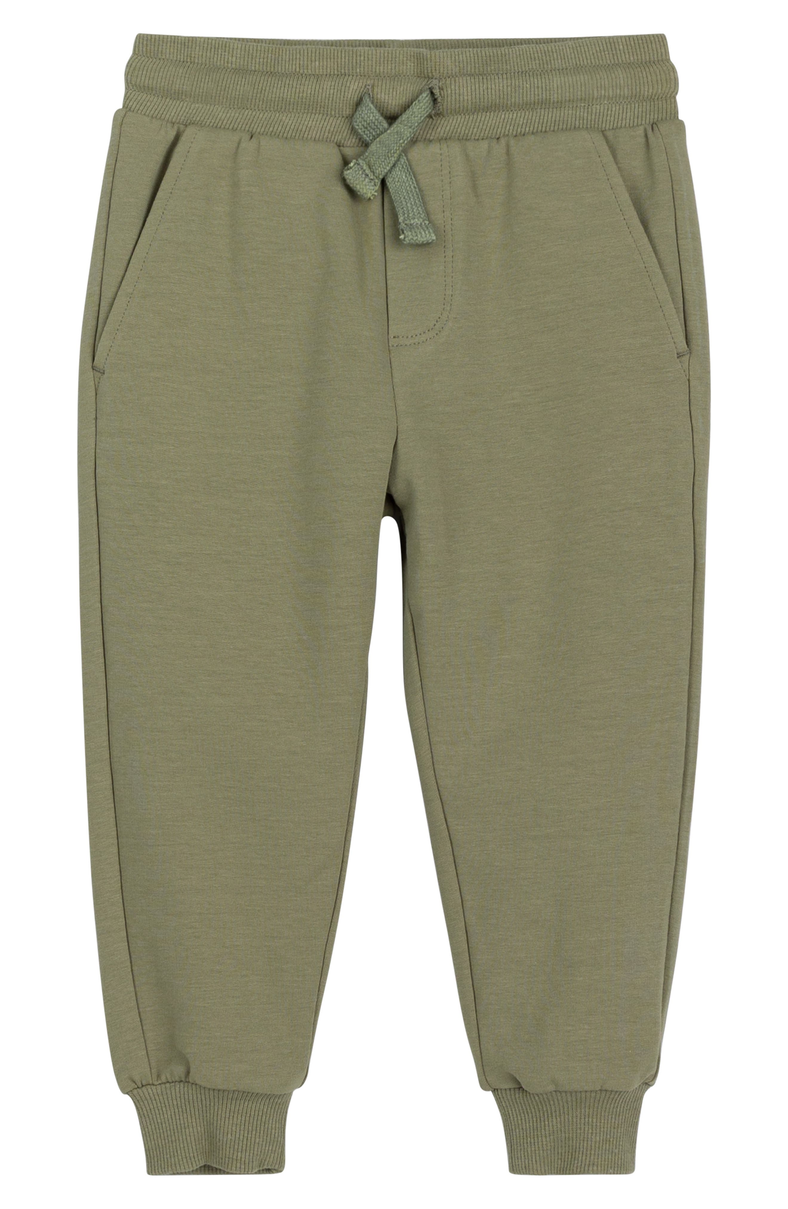 MILES BABY Kids' French Terry Joggers in Green Dusty 