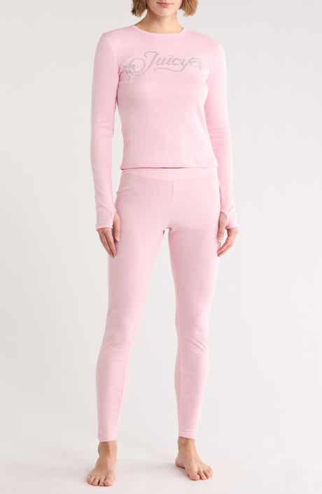 Juicy Couture Crystal Logo Long Sleeve Top & Leggings Pajamas