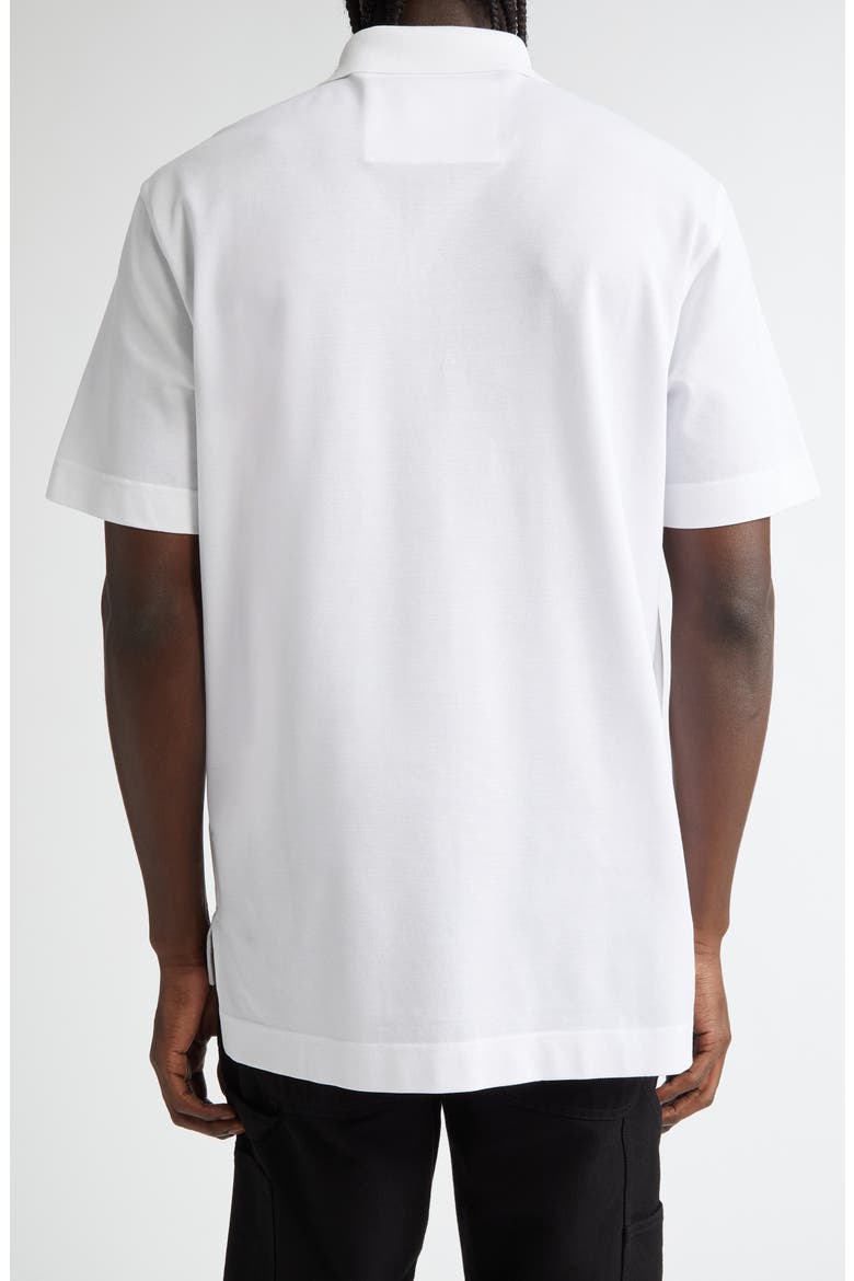 Classic Fit 4G Logo Embroidered Cotton Piqué Polo, Alternate, color, WHITE