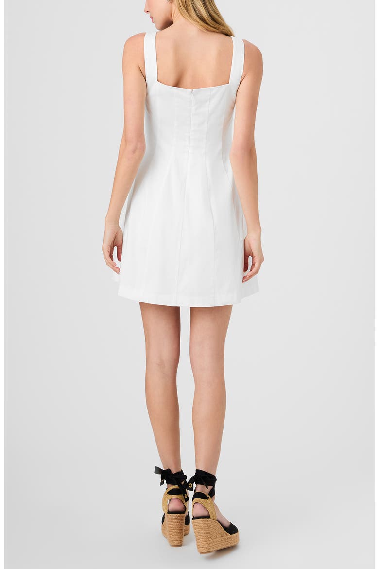 Stretch Cotton Sateen Button-Up Minidress, Alternate, color, SUMMER WHITE