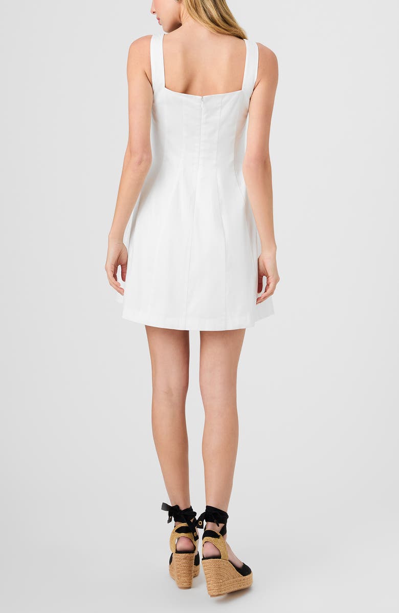 French Connection Stretch Cotton Sateen Button-Up Minidress, Alternate, color, Summer White