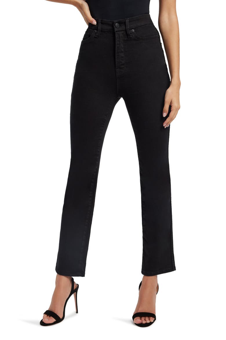 Good Curve Never Fade High Waist Straight Leg Jeans, Main, color, BLACK001